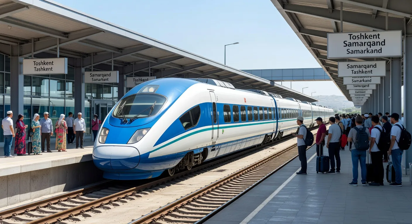 Train Afrosiyob entre Tachkent et Samarcande