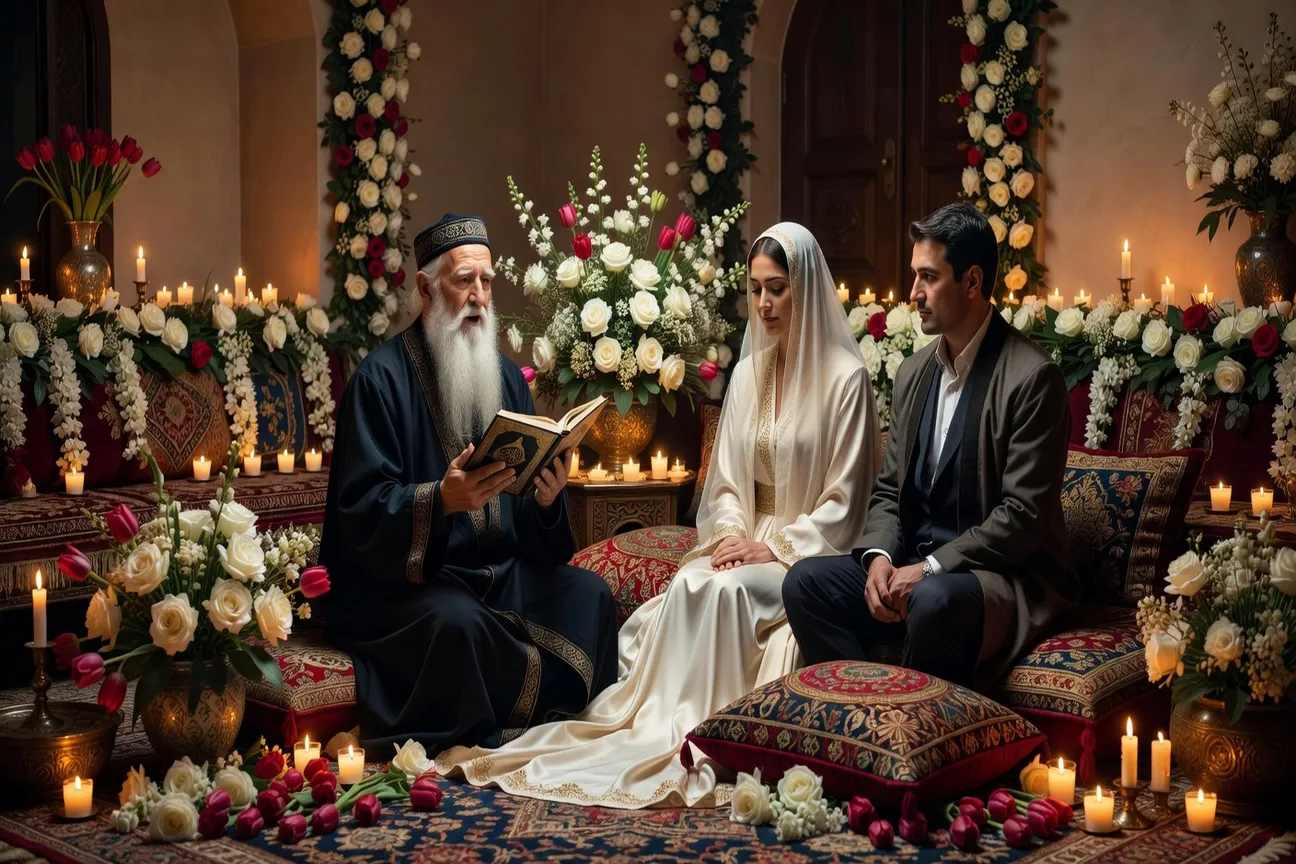 Cérémonie Nikoh, mariage islamique traditionnel ouzbek